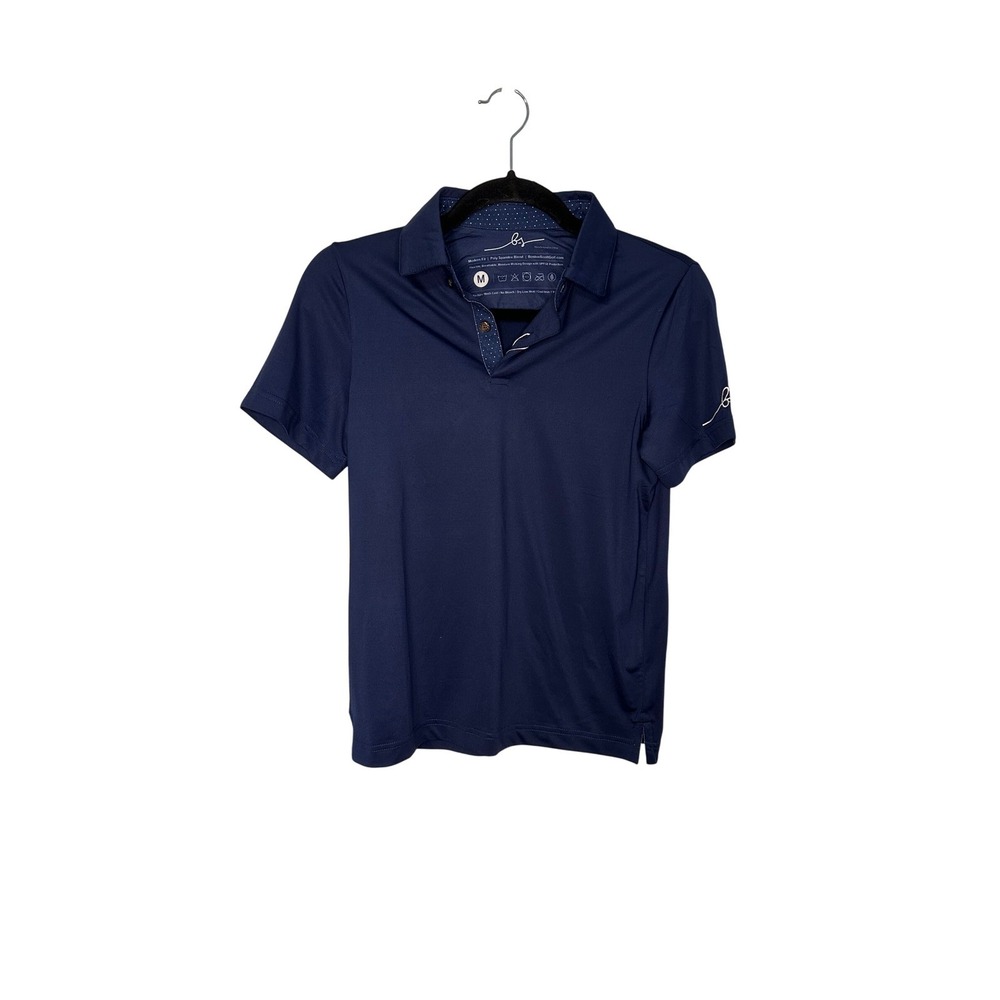 Juniors (girls) Boston Scott Golf Polo Shirt Medium Blue Moisture Wicking UPF50